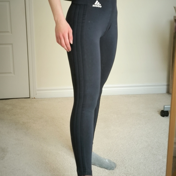 Adidas Navy Leggings - Picture 2 of 6
